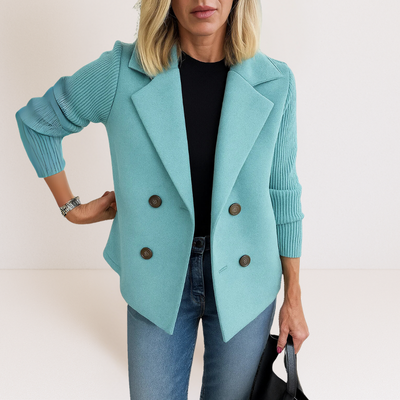 Martine™ | Elegant Jacket with Knitted Sleeves