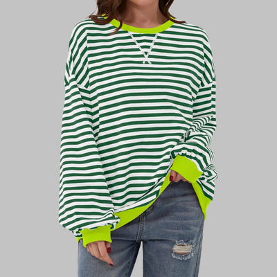 LUKA™ | Casual Long Sleeve Round Neck Striped Sweatshirt