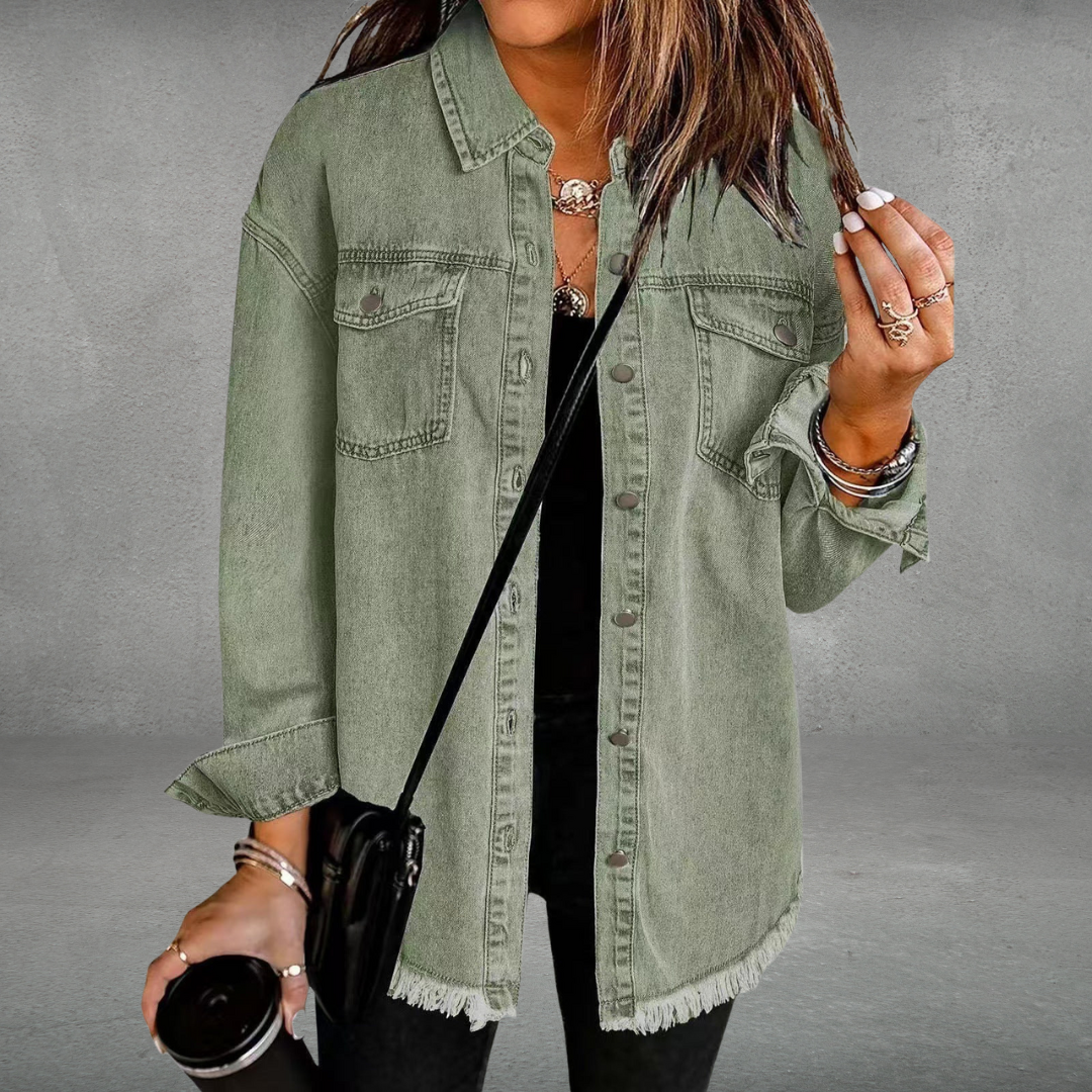 JOLIEN™ | Long-Sleeve Denim Jacket with Pockets