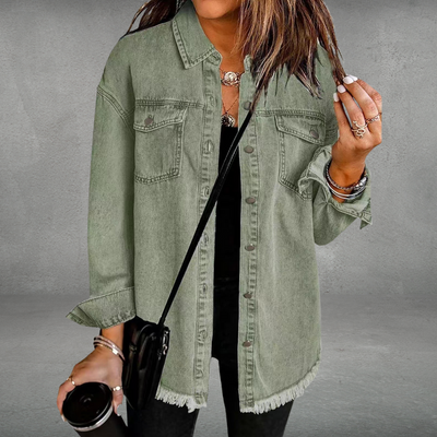 JOLIEN™ | Long-Sleeve Denim Jacket with Pockets