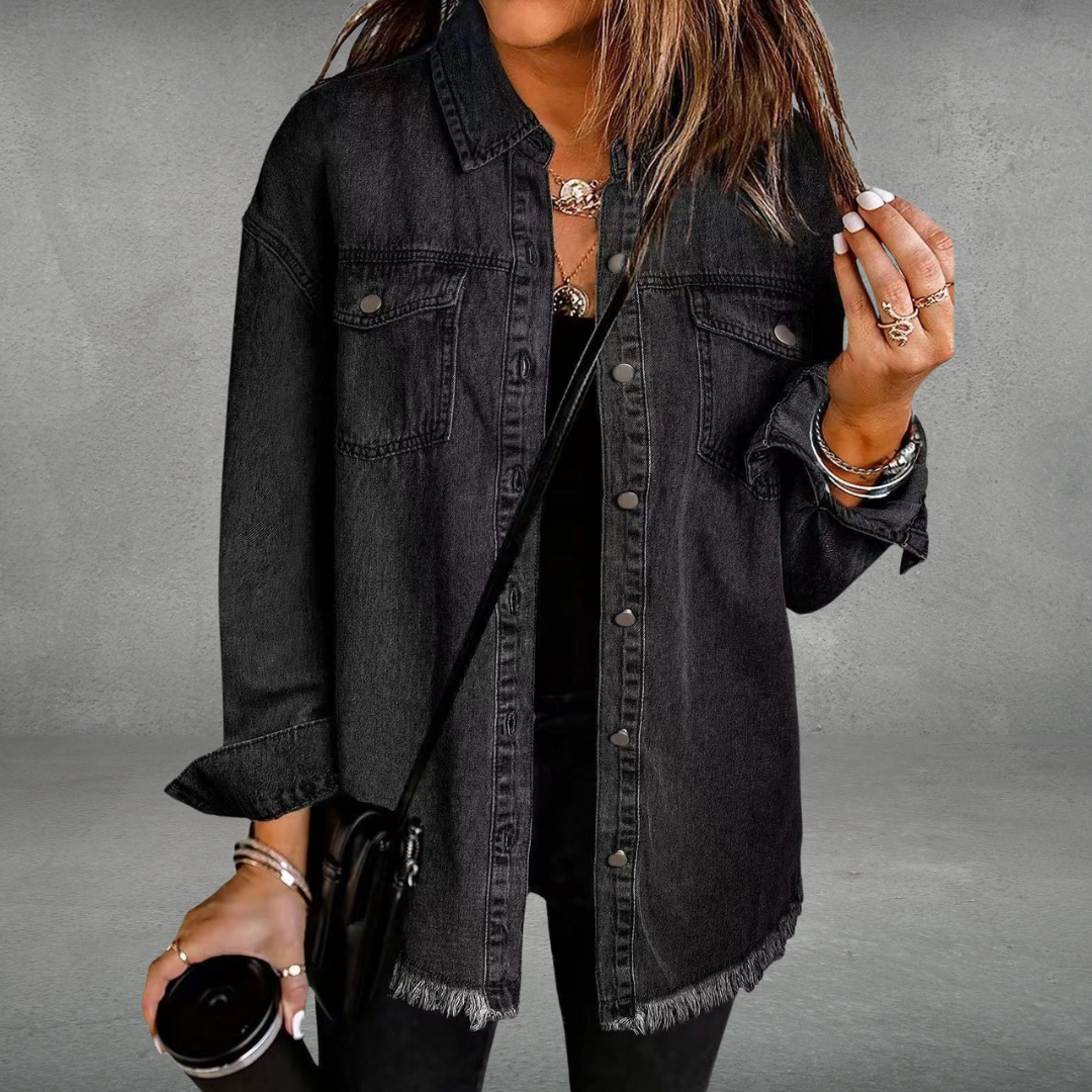JOLIEN™ | Long-Sleeve Denim Jacket with Pockets