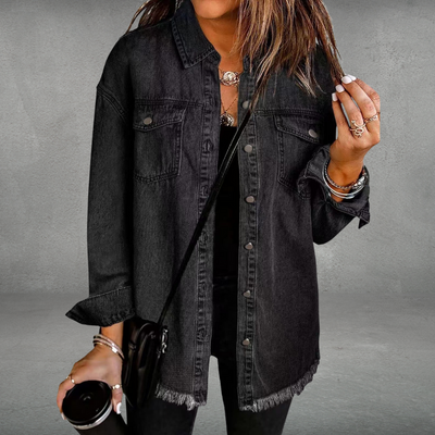 JOLIEN™ | Long-Sleeve Denim Jacket with Pockets
