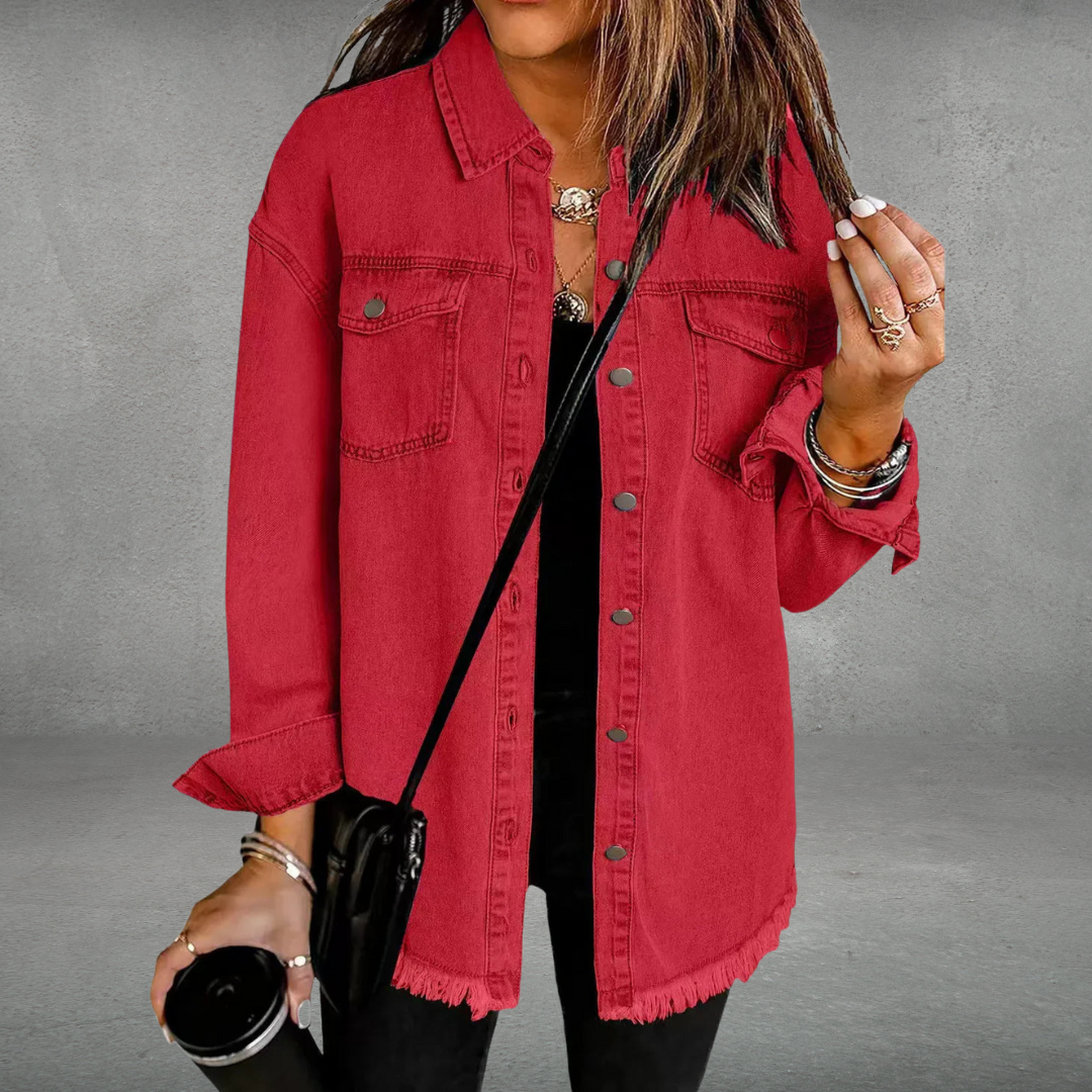 JOLIEN™ | Long-Sleeve Denim Jacket with Pockets