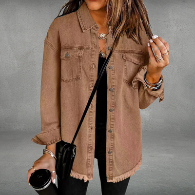 JOLIEN™ | Long-Sleeve Denim Jacket with Pockets