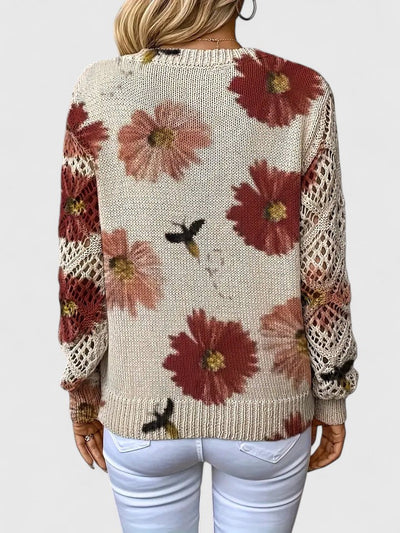 AURÉLIE™ | Elegant sweater with floral pattern