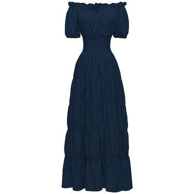 AIZA™ – Classic Corset Long Retro Maxi Dress