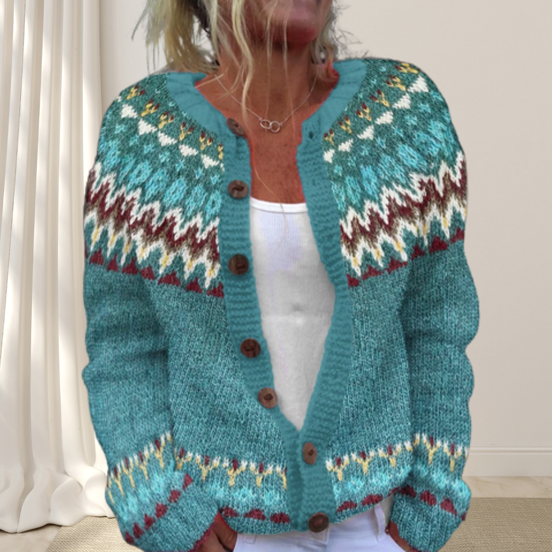 VIRELLE™ | Loose Knitted Chic Cardigan with Pattern