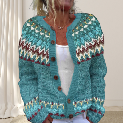 VIRELLE™ | Loose Knitted Chic Cardigan with Pattern