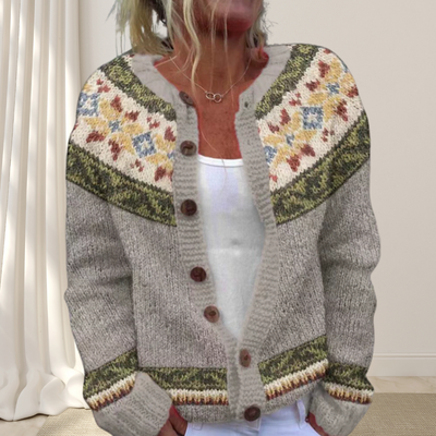 VIRELLE™ | Loose Knitted Chic Cardigan with Pattern