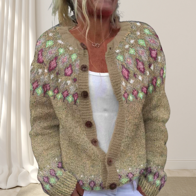 VIRELLE™ | Loose Knitted Chic Cardigan with Pattern