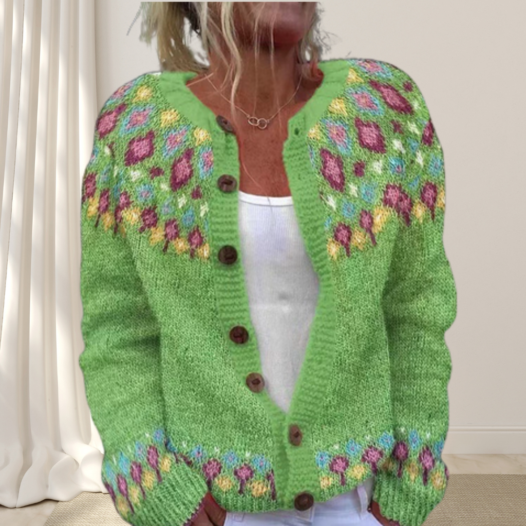 VIRELLE™ | Loose Knitted Chic Cardigan with Pattern