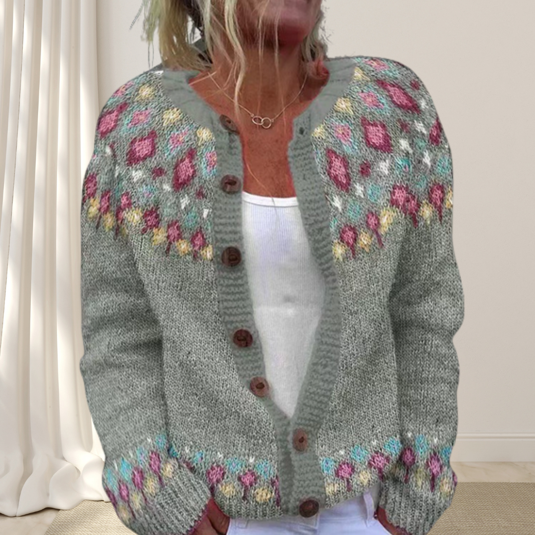 VIRELLE™ | Loose Knitted Chic Cardigan with Pattern
