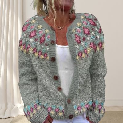 VIRELLE™ | Loose Knitted Chic Cardigan with Pattern