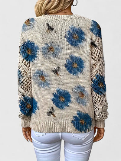 AURÉLIE™ | Elegant sweater with floral pattern