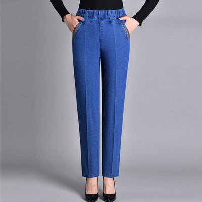 CELIA™  | Women's jeans with side pockets and elastic waistband